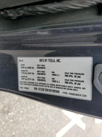 5YJ3E1EB1KF492945 - 2019 TESLA MODEL 3 Boz foto 13