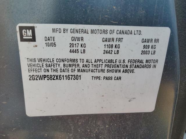 2G2WP582X61167301 - 2006 PONTIAC GRAND PRIX 灰色 照片 12