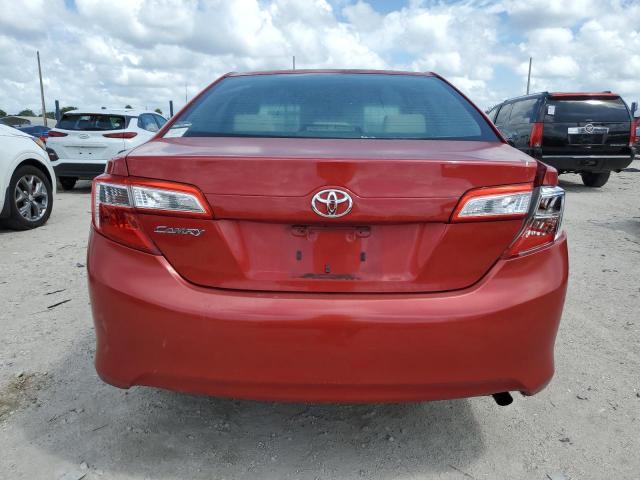 4T1BF1FK3CU505304 - 2012 TOYOTA CAMRY BASE RED photo 6