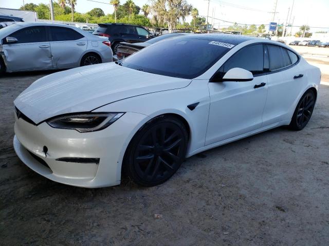 5YJSA1E67MF433461 - 2021 TESLA MODEL S Սպիտակ լուսանկար 1