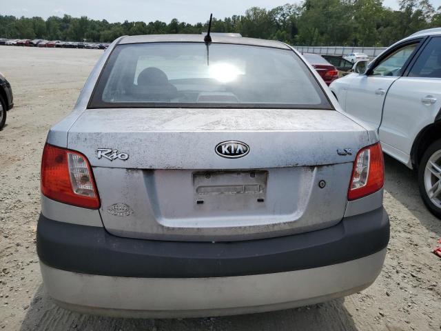 KNADE123876240255 - 2007 KIA RIO BASE SILVER photo 6