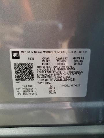 3GKALTEVXML384416 - 2021 GMC TERRAIN SLE SILVER photo 14