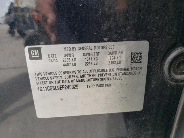 1G11C5SL9EF240029 - 2014 CHEVROLET MALIBU 1LT 黑色 照片 12