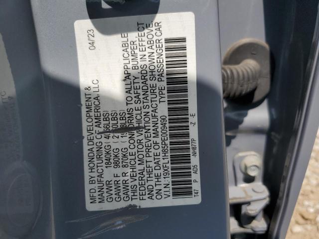 19XFL1H85PE009490 - 2023 HONDA CIVIC SPORT TOURING BLUE photo 12