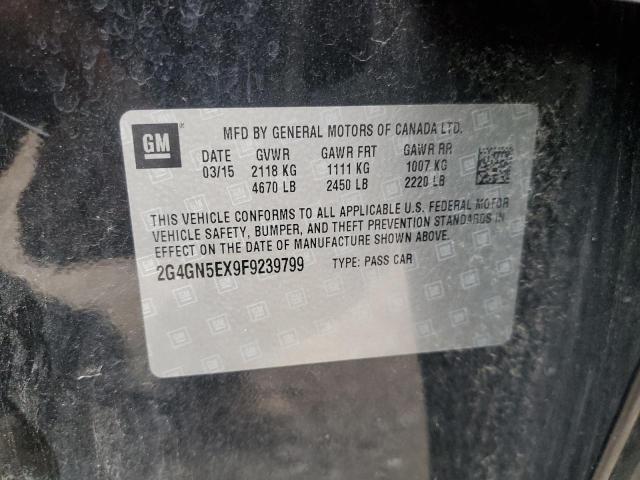2G4GN5EX9F9239799 - 2015 BUICK REGAL PREMIUM BLACK photo 12