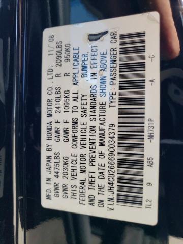 JH4CU26669C034379 - 2009 ACURA TSX BLACK photo 12