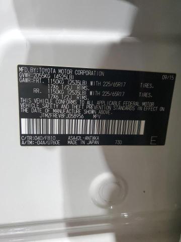 JTMZFREV8FJ058956 - 2015 TOYOTA RAV4 LE WHITE photo 13