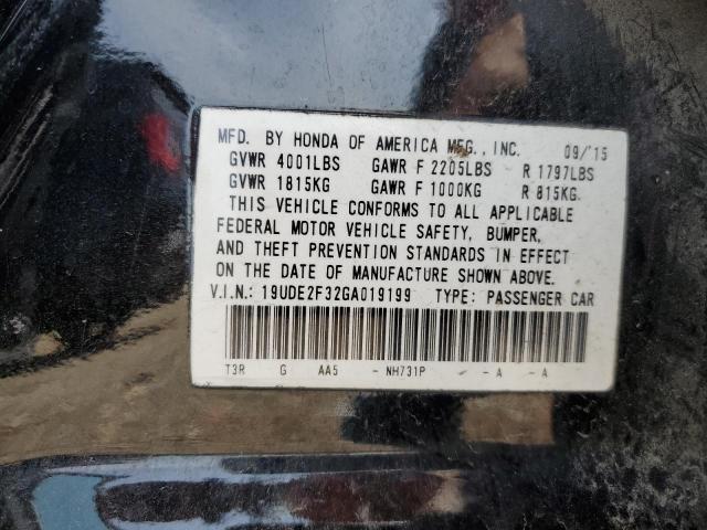 19UDE2F32GA019199 - 2016 ACURA ILX BASE WATCH PLUS BLACK photo 13