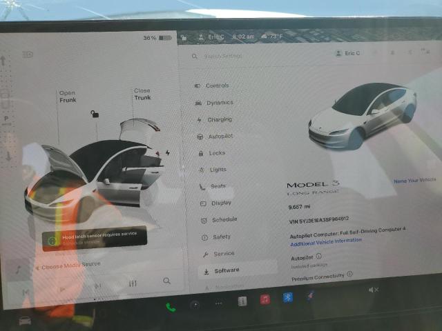 5YJ3E1EA3SF964912 - 2025 TESLA MODEL 3 白色 照片 9