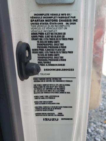 54DC4W1B5LS804223 - 2020 ISUZU NPR HD WHITE photo 13