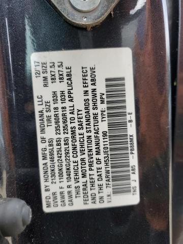 7FARW1H53JE011190 - 2018 HONDA CR-V EX GRAY photo 14