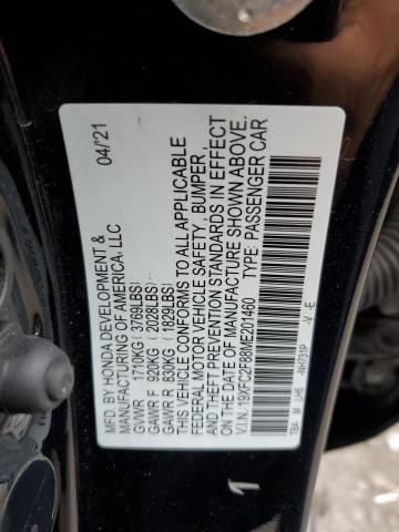19XFC2F88ME201460 - 2021 HONDA CIVIC SPORT 黑色 照片 12
