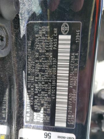 4T1C11BK0PU083197 - 2023 TOYOTA CAMRY LE 黑色 照片 12