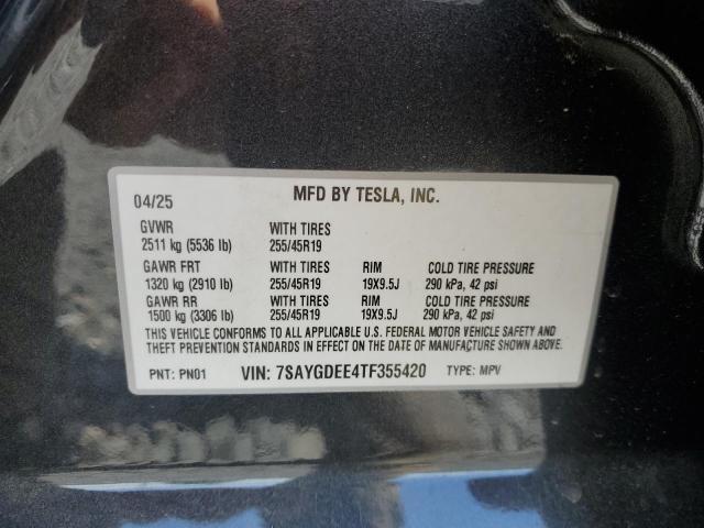 7SAYGDEE4TF355420 - 2026 TESLA MODEL Y CHARCOAL photo 13