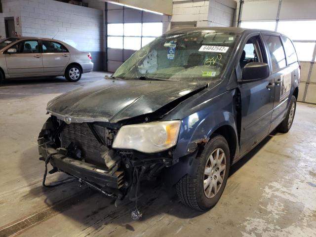 2A8HR44H28R697293 - 2008 CHRYSLER TOWN & COU LX BLUE photo 2