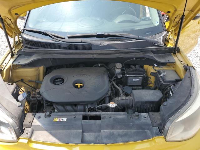 KNDJP3A53E7077343 - 2014 KIA SOUL + YELLOW photo 11