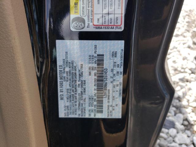 1ZVFT80N675351453 - 2007 FORD MUSTANG BLACK photo 12