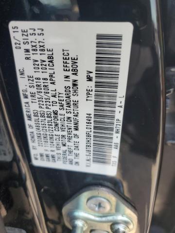 5J8TB3H38FL016494 - 2015 ACURA RDX BLACK photo 13