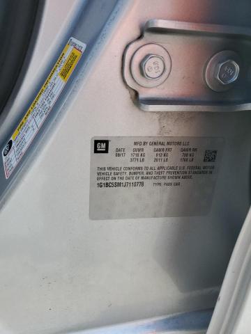 1G1BC5SM1J7110778 - 2018 CHEVROLET CRUZE LS 银色 照片 12