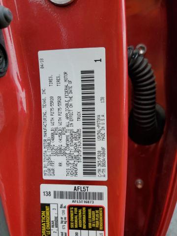 5TFDY5F19JX748035 - 2018 TOYOTA TUNDRA CREWMAX SR5 RED photo 13