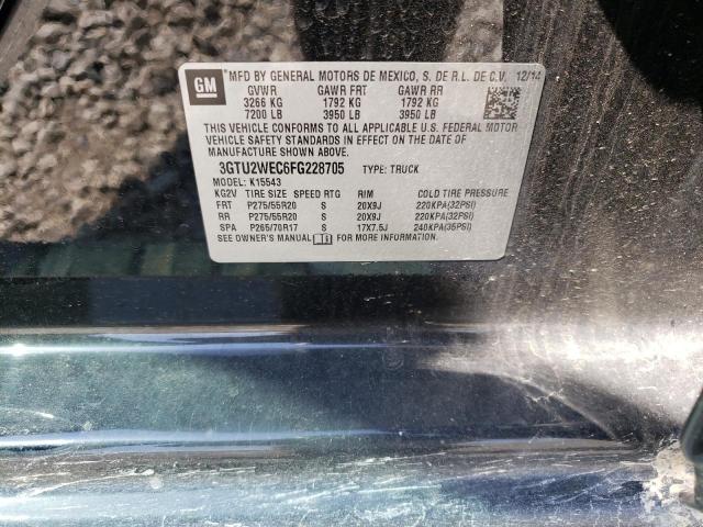 3GTU2WEC6FG228705 - 2015 GMC SIERRA K1500 DENALI BLACK photo 12