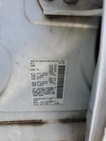 1N6BA0ED1AN314971 - 2010 NISSAN TITAN XE 白色 照片 13