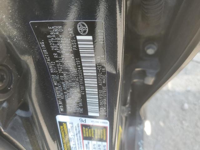 4T1BF1FK0CU044191 - 2012 TOYOTA CAMRY BASE 黑色 照片 13