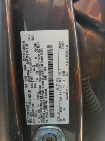 1FMCU0BZ3MUA92485 - 2021 FORD ESCAPE SE GRAY photo 12