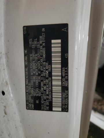 5TBRU34136S484230 - 2006 TOYOTA TUNDRA ACCESS CAB SR5 WHITE photo 12