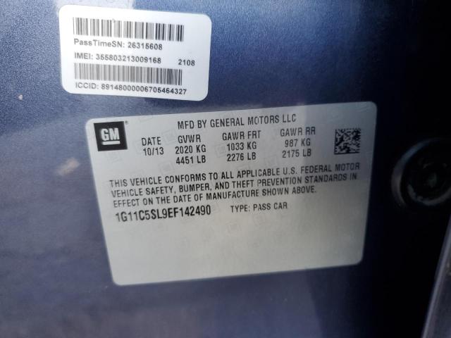 1G11C5SL9EF142490 - 2014 CHEVROLET MALIBU 1LT 蓝色 照片 12