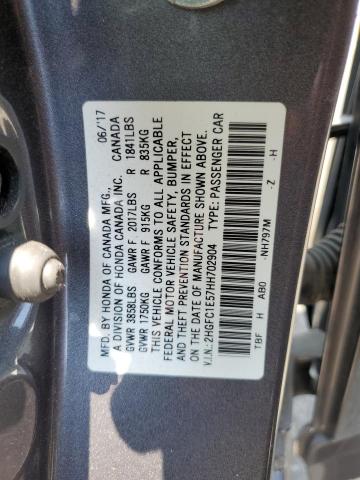 2HGFC1E57HH702904 - 2017 HONDA CIVIC SI GRAY photo 12