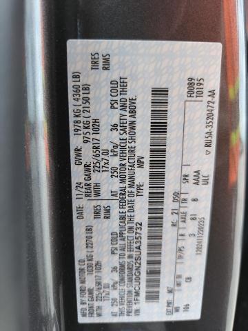 1FMCU0GN2SUA35732 - 2025 FORD ESCAPE ACTIVE Grau Foto 14