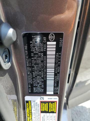 4T1G11AK7PU808300 - 2023 TOYOTA CAMRY SE NIGHT SHADE GRAY photo 12