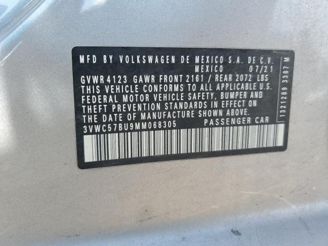3VWC57BU9MM068305 - 2021 VOLKSWAGEN JETTA S SILVER photo 12