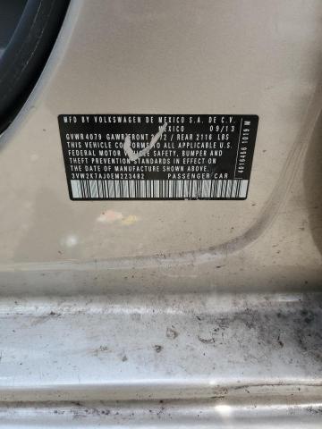 3VW2K7AJ0EM223482 - 2014 VOLKSWAGEN JETTA BASE 金色 照片 12