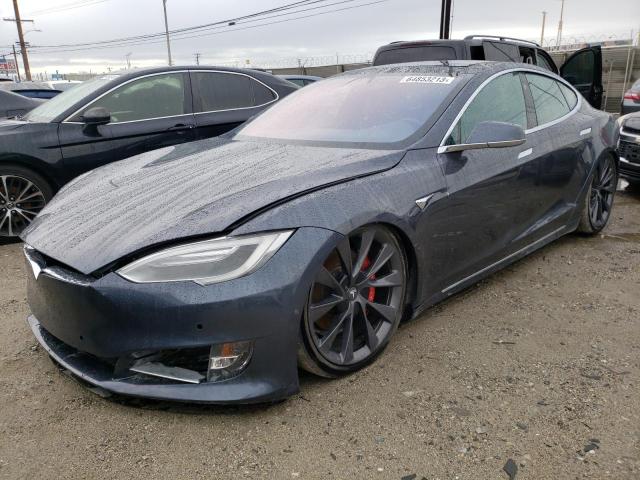 5YJSA1E41JF284412 - 2018 TESLA MODEL S Մոխրագույն լուսանկար 1