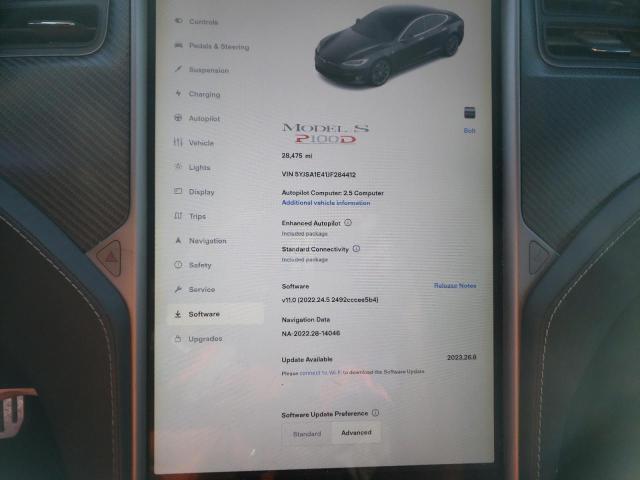 5YJSA1E41JF284412 - 2018 TESLA MODEL S Մոխրագույն լուսանկար 9