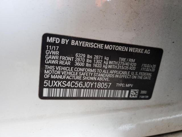 5UXKS4C56J0Y18057 - 2018 BMW X5 XDRIVE35D WHITE photo 12