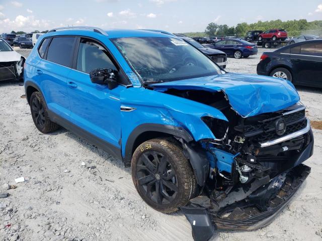 3VVSX7B26PM335221 - 2023 VOLKSWAGEN TAOS SE BLUE photo 4