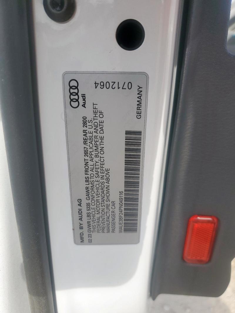 WAUE3BF24PN049116 - 2023 AUDI A6 PREMIUM PLUS თეთრი ფოტო 12