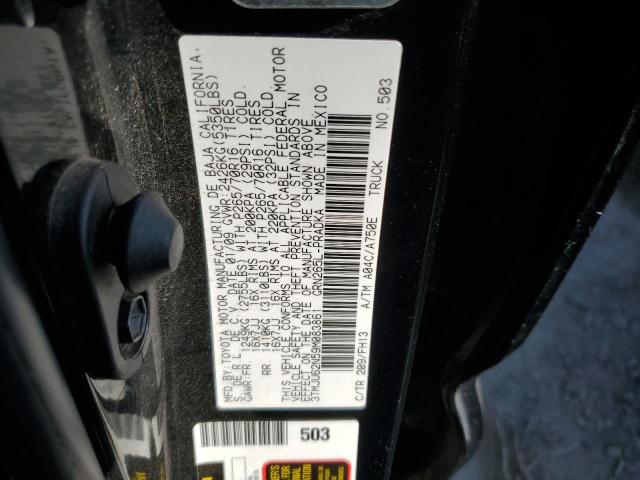 3TMJU62N59M083861 - 2009 TOYOTA TACOMA DOUBLE CAB PRERUNNER BLACK photo 12