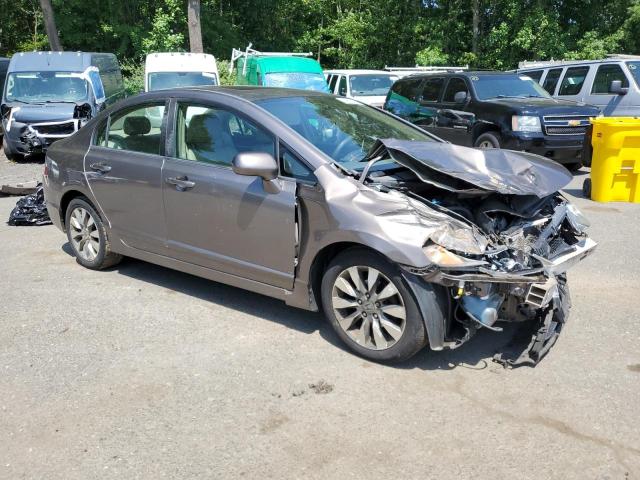 1HGFA16829L004588 - 2009 HONDA CIVIC EX BROWN photo 4
