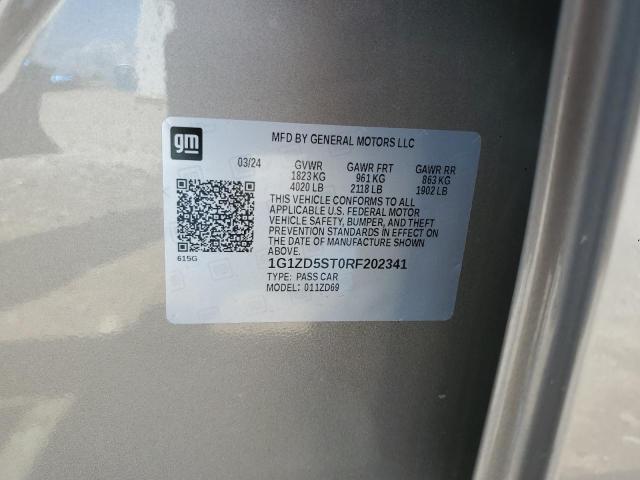 1G1ZD5ST0RF202341 - 2024 CHEVROLET MALIBU LT 米色 照片 12