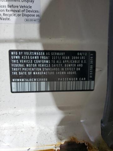 WVWNM7AJ0CW320608 - 2012 VOLKSWAGEN GOLF Ağ foto 13