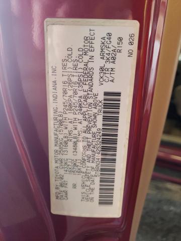 5TBRN34142S324249 - 2002 TOYOTA TUNDRA ACCESS CAB SR5 MAROON photo 12