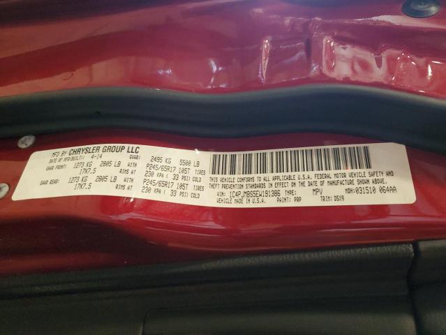 1C4PJMBS5EW191386 - 2014 JEEP CHEROKEE TRAILHAWK MAROON photo 13