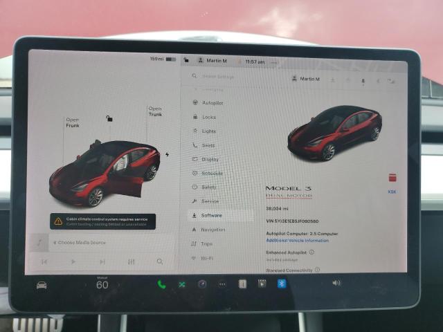 5YJ3E1EB5JF080560 - 2018 TESLA MODEL 3 RED photo 9