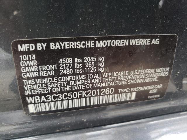 WBA3C3C50FK201260 - 2015 BMW 320 I XDRIVE GRAY photo 12