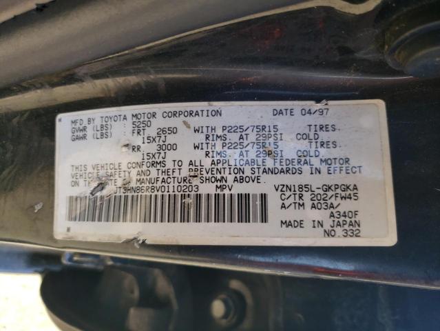 JT3HN86R8V0110203 - 1997 TOYOTA 4 RUNNER SR5 GREEN photo 12