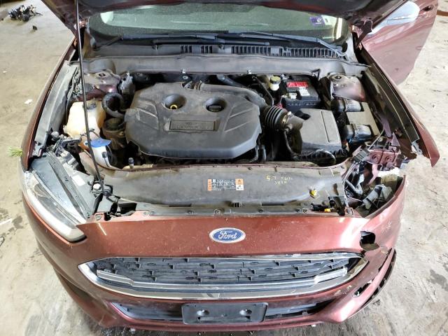 3FA6P0T9XGR286908 - 2016 FORD FUSION SE BURGUNDY photo 11